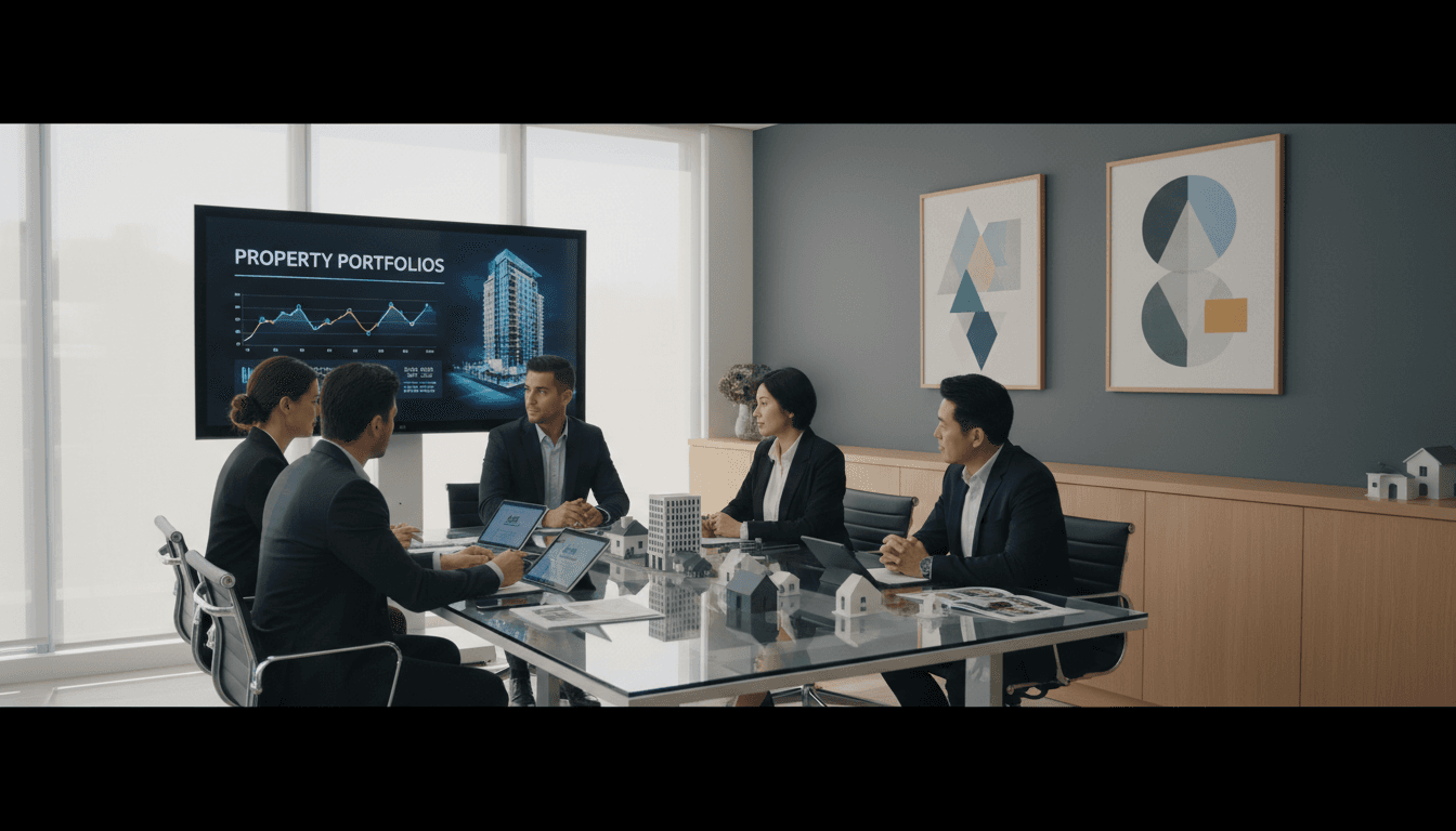 Real estate professional meeting with client to discuss residential property investment